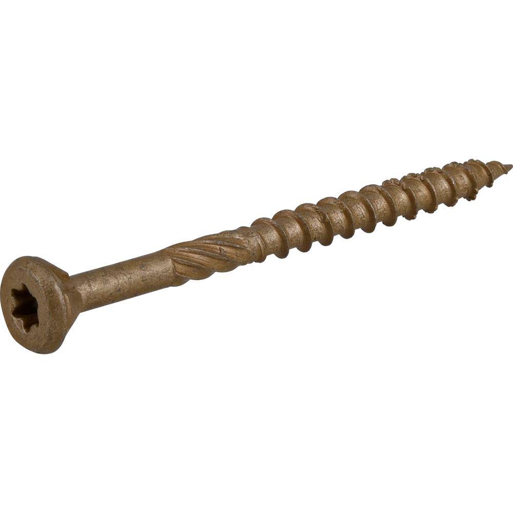 Everbilt #10 x 2-12 in. Star Drive Flat Head Exterior Wood Screws 5 lbs.-Box (415-Piece) 117356