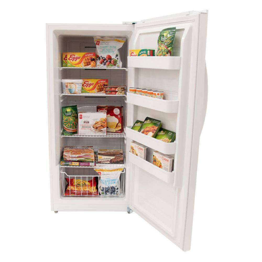 Danby Designer Garage ready 14.0 cu. ft. Frost Free Upright Freezer in White DUF140E1WDD