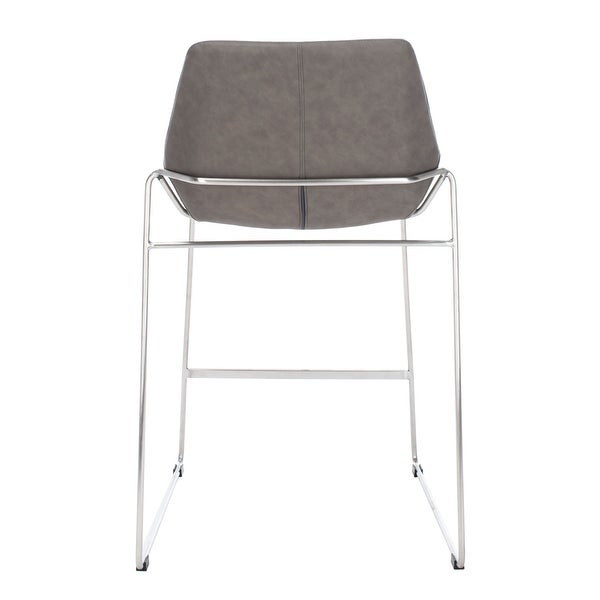 SAFAVIEH Alexis Mid-century Modern Faux Leather Counter Stool - 25