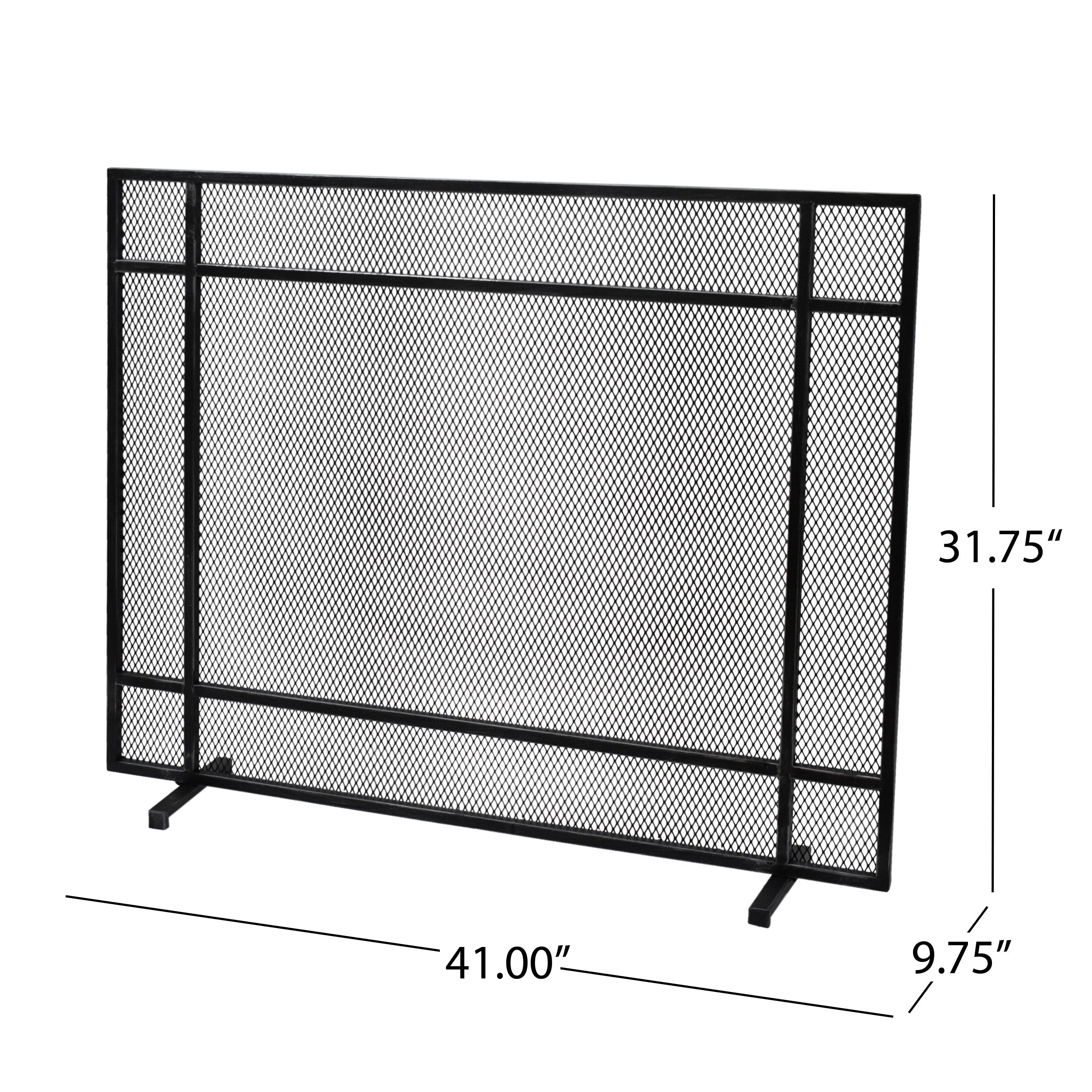 Markus Modern Single Panel Iron Firescreen