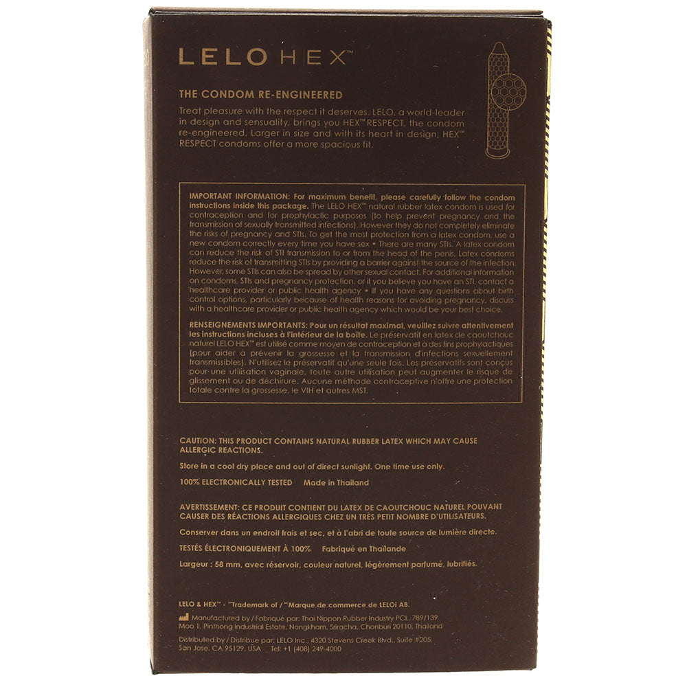 Lelo Hex Respect XL Condoms 12-Pack