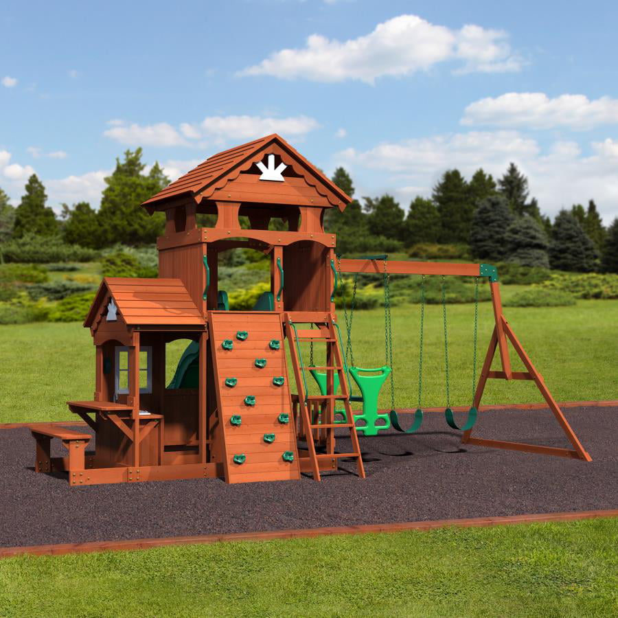 Shenandoah Wooden Swing Set， Wood