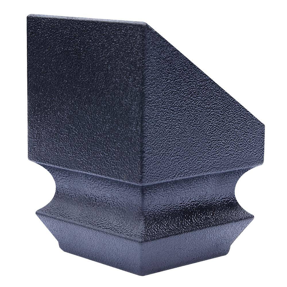 EVERMARK Stair Parts 12 in. Matte Black Slip N Grip Angle Shoe I810B-127-HDSNG