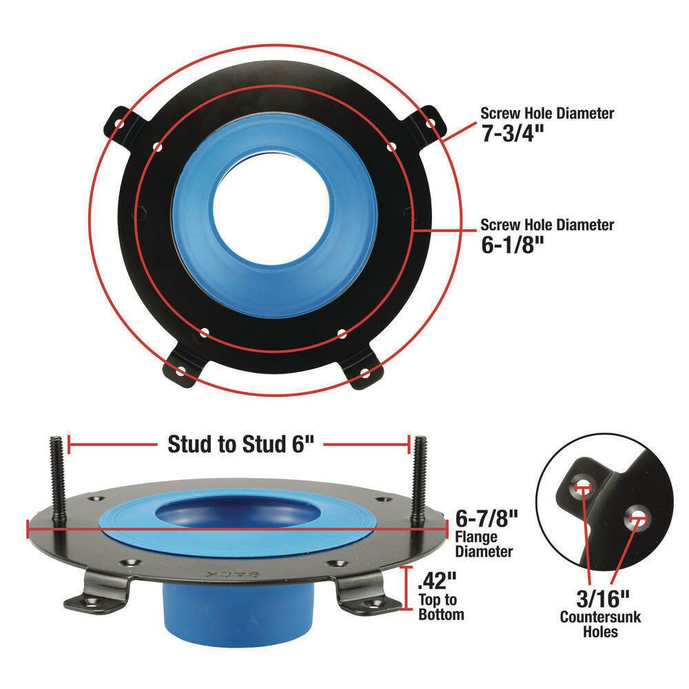 DANCO HydroSeat Stainless Steel Toilet Flange Repair 10672X