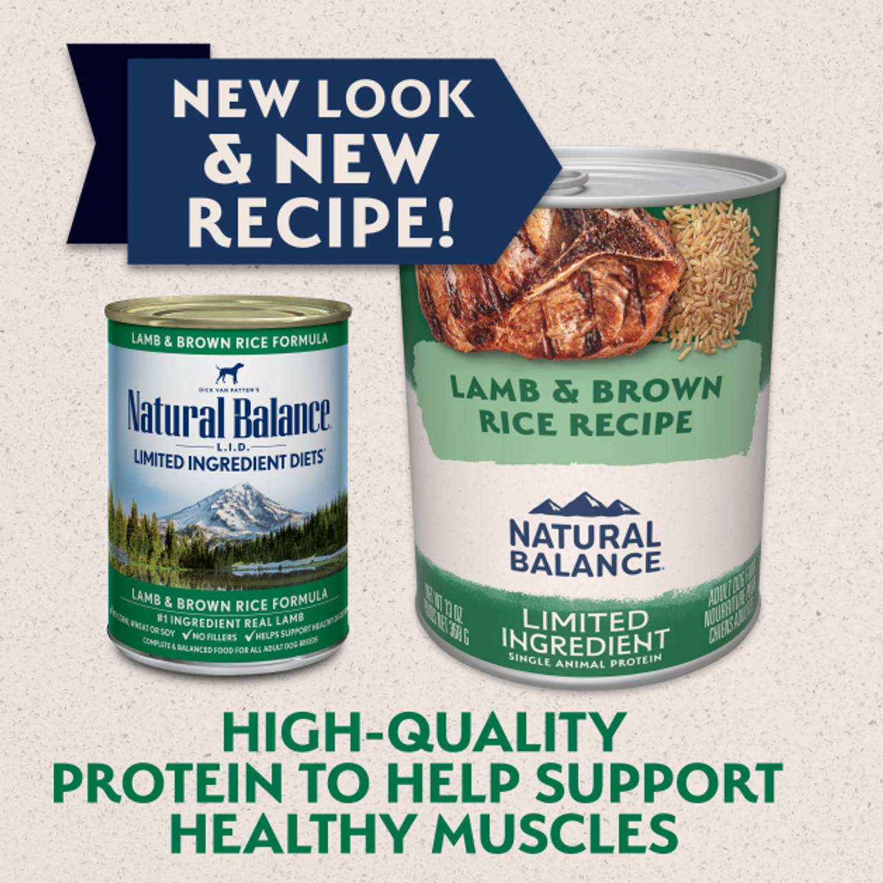 Natural Balance Lamb and Brown Rice Canned Dog Food 13 Oz.