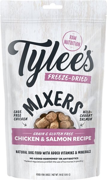 Tylee's Freeze-Dried Mixers for Dogs， Chicken and Salmon Recipe