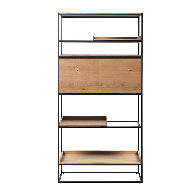 RIVOLI Display Unit 1.8M - Natural Oak & Black