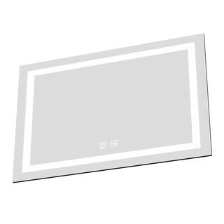 Stivier 48 in. W x 36 in. H Rectangular Frameless Anti-fog Led Light Wall-mount Bathroom Vanity Mirror in Silver 21S0305-48