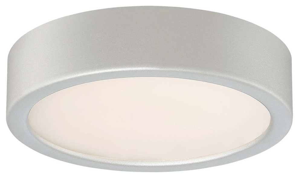 6 quot12W 1 LED Outdoor Flush Mount  Etched White   Contemporary   Outdoor Flush mount Ceiling Lighting   by 1STOPlighting  Houzz