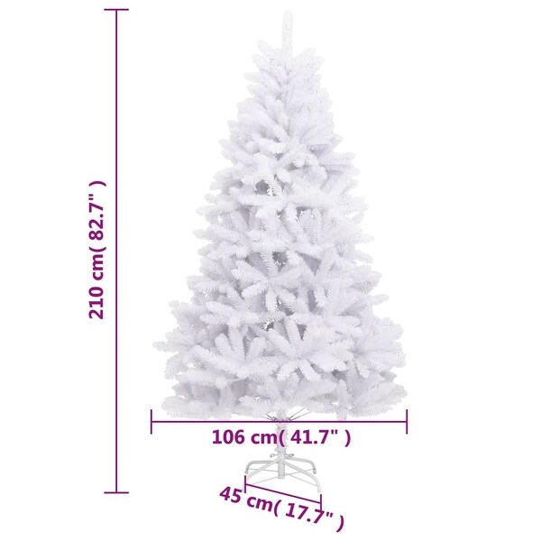 vidaXL Artificial Hinged Christmas Tree with Flocked Snow 94.5