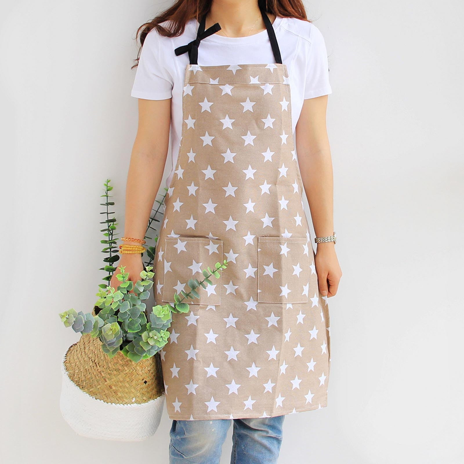 TANGNADE Women's Chef's Apron Adult Waterproof Kitchen Apron for Baking Garden Restaurant