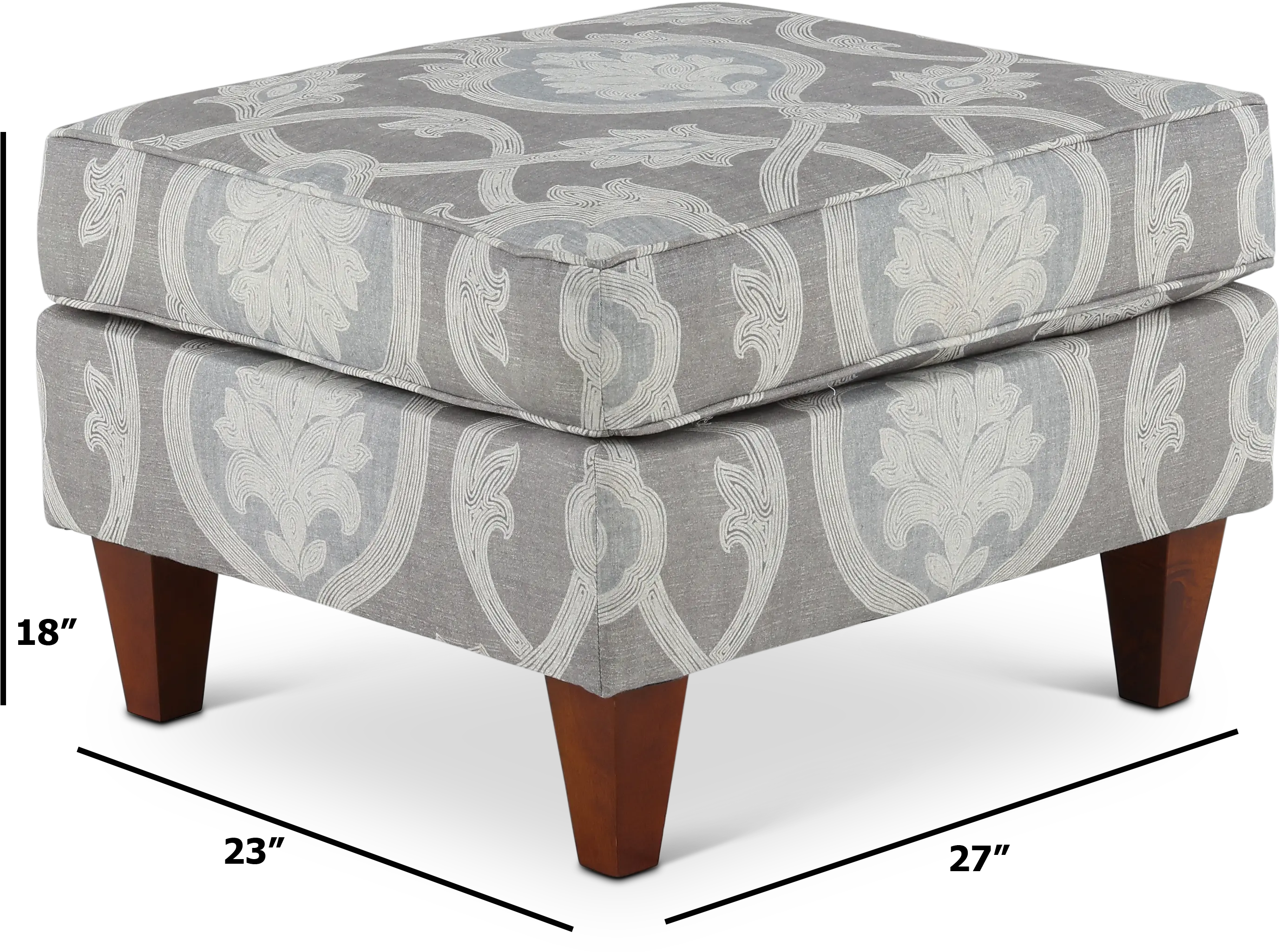 Ashford Gray Accent Ottoman