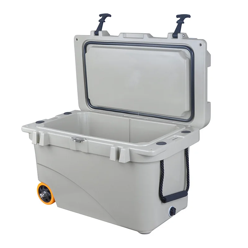 China factory price rotomolded coolers with bluetooth speaker portable trolley cooler 42L fishing fresh ice chest cooler box