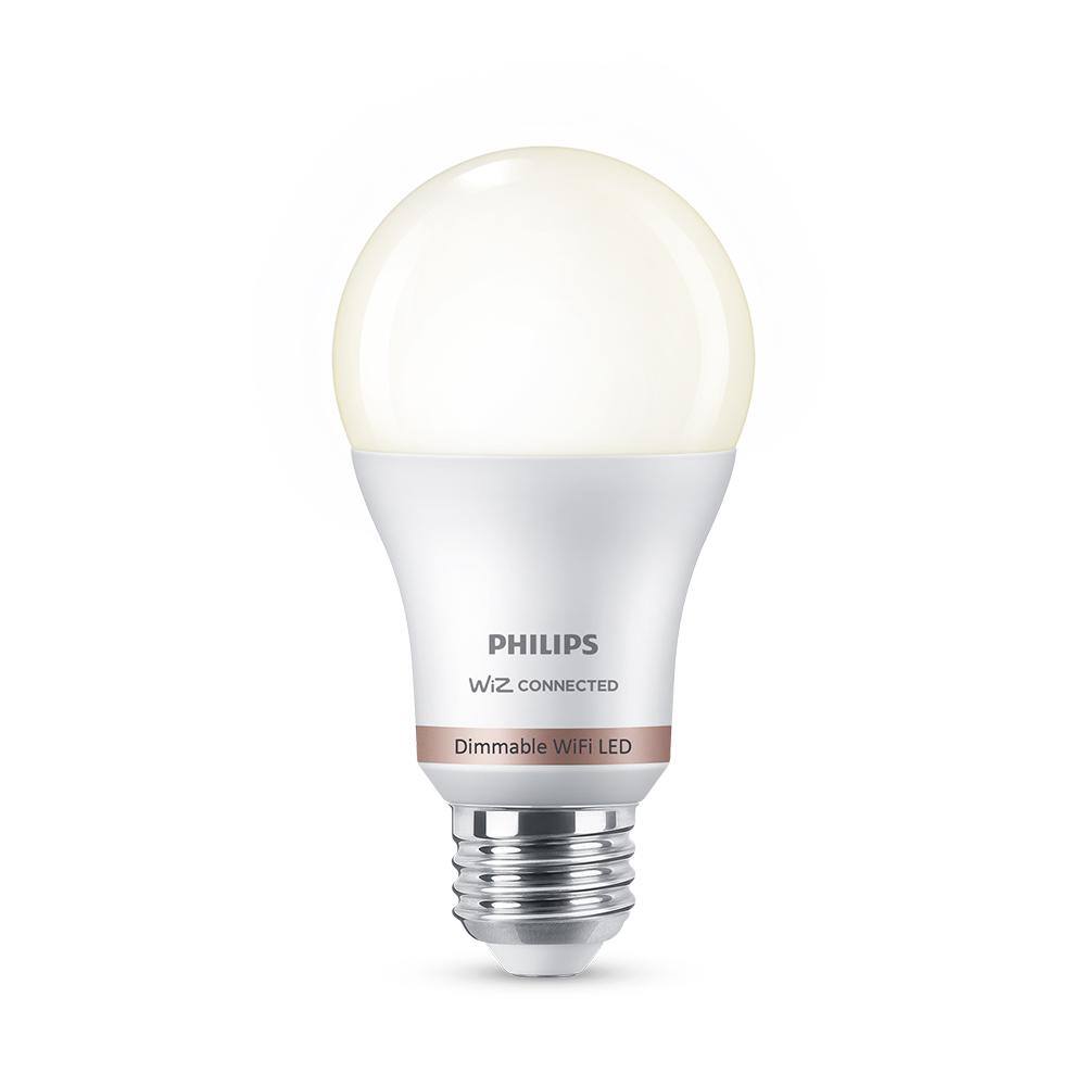 Philips Soft White A19 LED 60W Equivalent Dimmable Smart Wi-Fi Wiz Connected Wireless Light Bulb (1-Pack) 555474