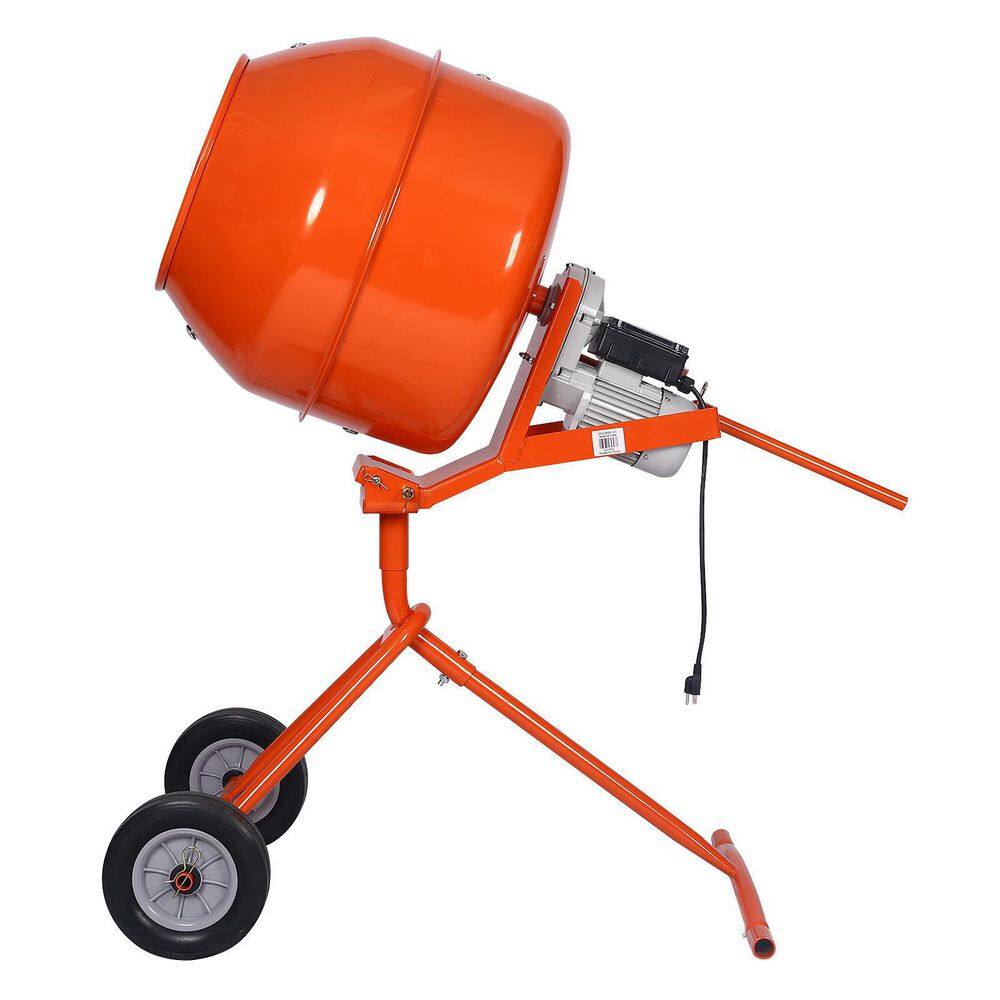 Tidoin 5.0 cu.ft. Portable Concrete Mixer Electric Cement Mixer ETL Certificated Copper Motor GH-YDW4-1344