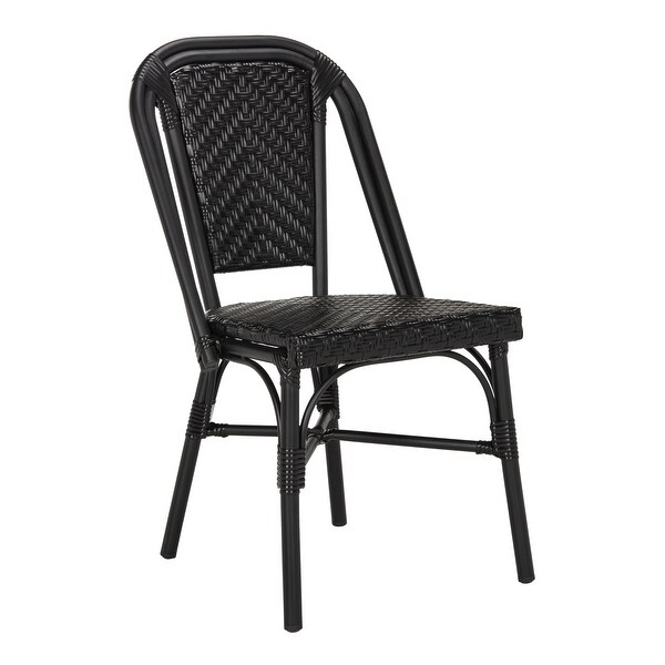 SAFAVIEH Daria Stacking Black Side Chair (Set of 2)