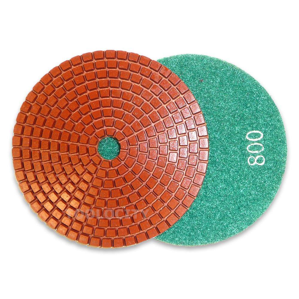 Toolocity 5 in. JHX Metal Bond Diamond Polishing Pad 7-Piece Set for Polishing Granite  Concrete JHXR0202SET5