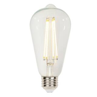 Westinghouse Lighting 60-Watt Equivalent ST20 Dimmable Clear E26 Edison Filament LED Light Bulb 3000K (6-Pack) 5262020