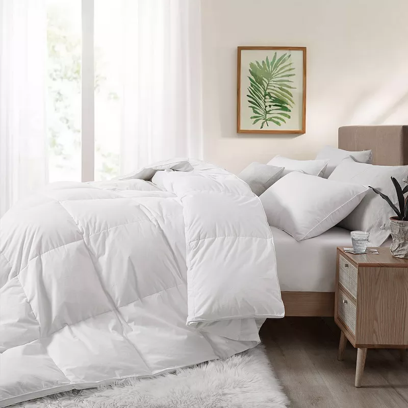 Unikome White Goose Feather and Fiber Comforter Duvet