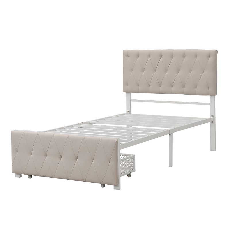 Merax Storage Bed Metal Platform Bed with A Big Drawer