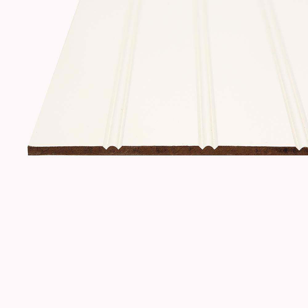 EUCATILE 32 sq. ft. 316 in. x 48 in. x 96 in. Beadboard White True Bead Panel 975-759