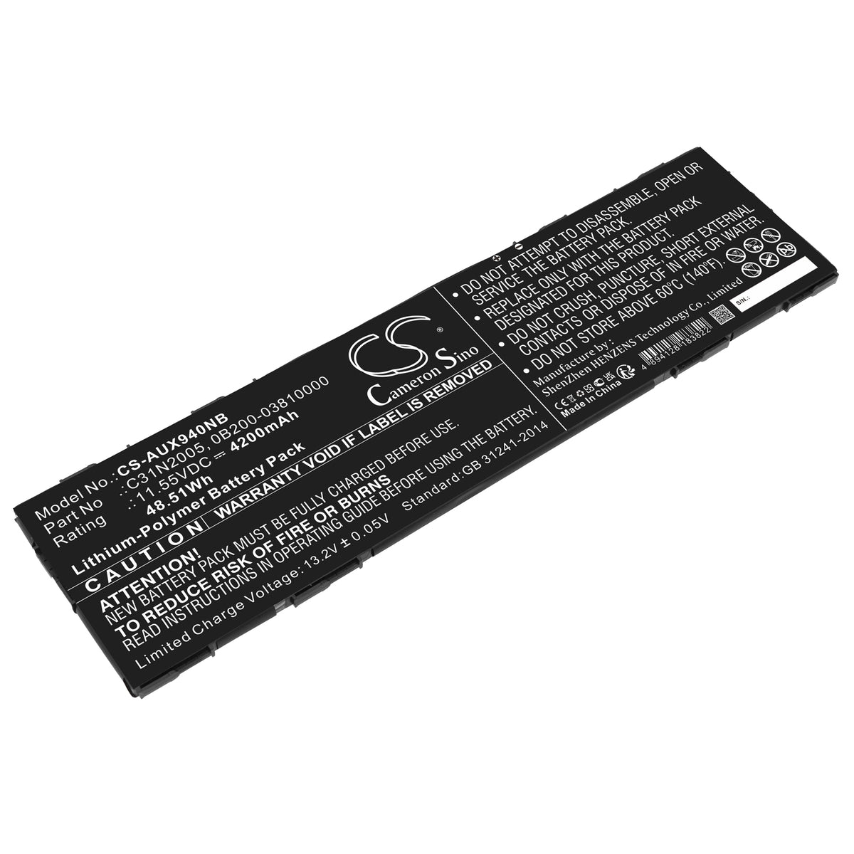 Asus B3402FEA B3402FEAFVP1333R B3402FEAFVP1635R ChromeBook CX9 Chromebook CX9 CX9400CEA DS762 Chrome 4200mAh Laptop and Notebook Replacement Battery BatteryClerkcom Laptop and Notebook