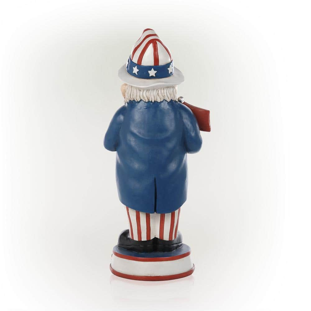 Alpine Corporation 12 in. H Uncle Sam Gnome of the Brave