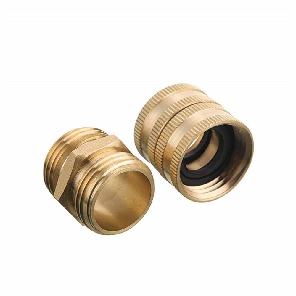 Dyiom 1.1 in. Solid Brass Garden Hose Connector with Extra 6 Washers (4-Pack ) B083RTH2JT