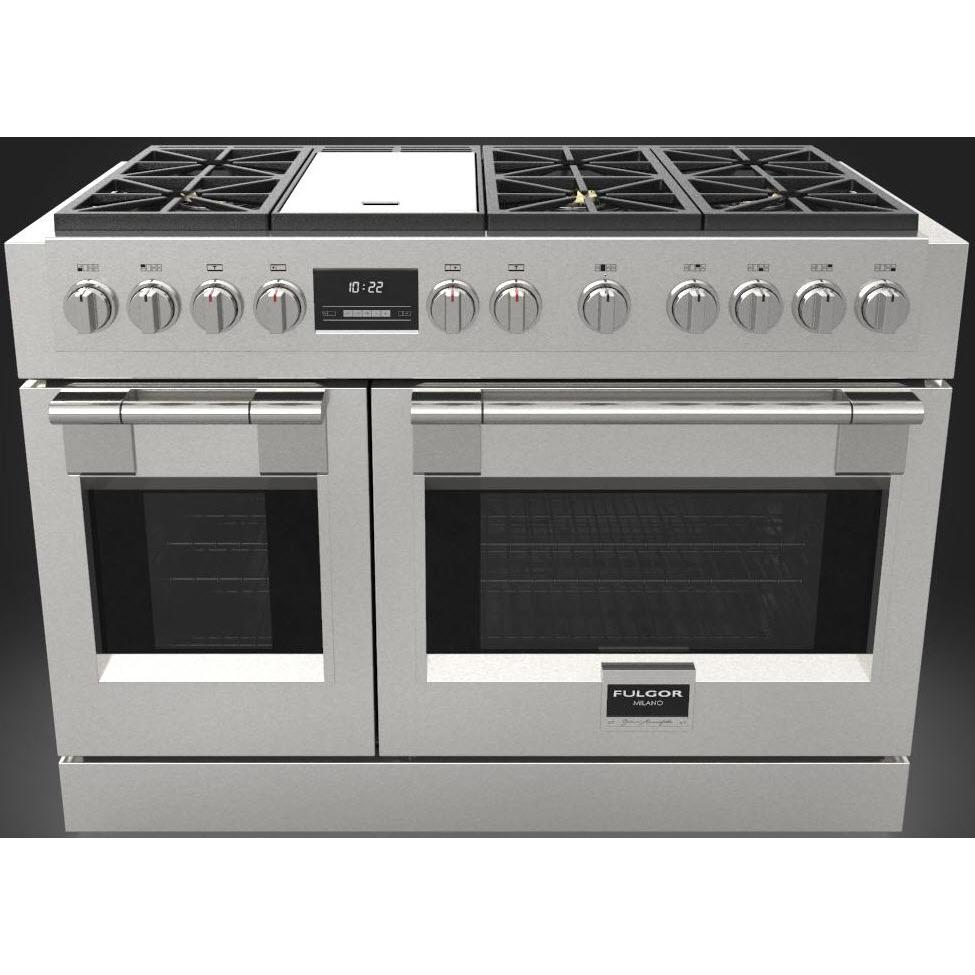 Fulgor Milano 48-inch Freestanding Gas Range with True Convection Technology F6PGR486GS2