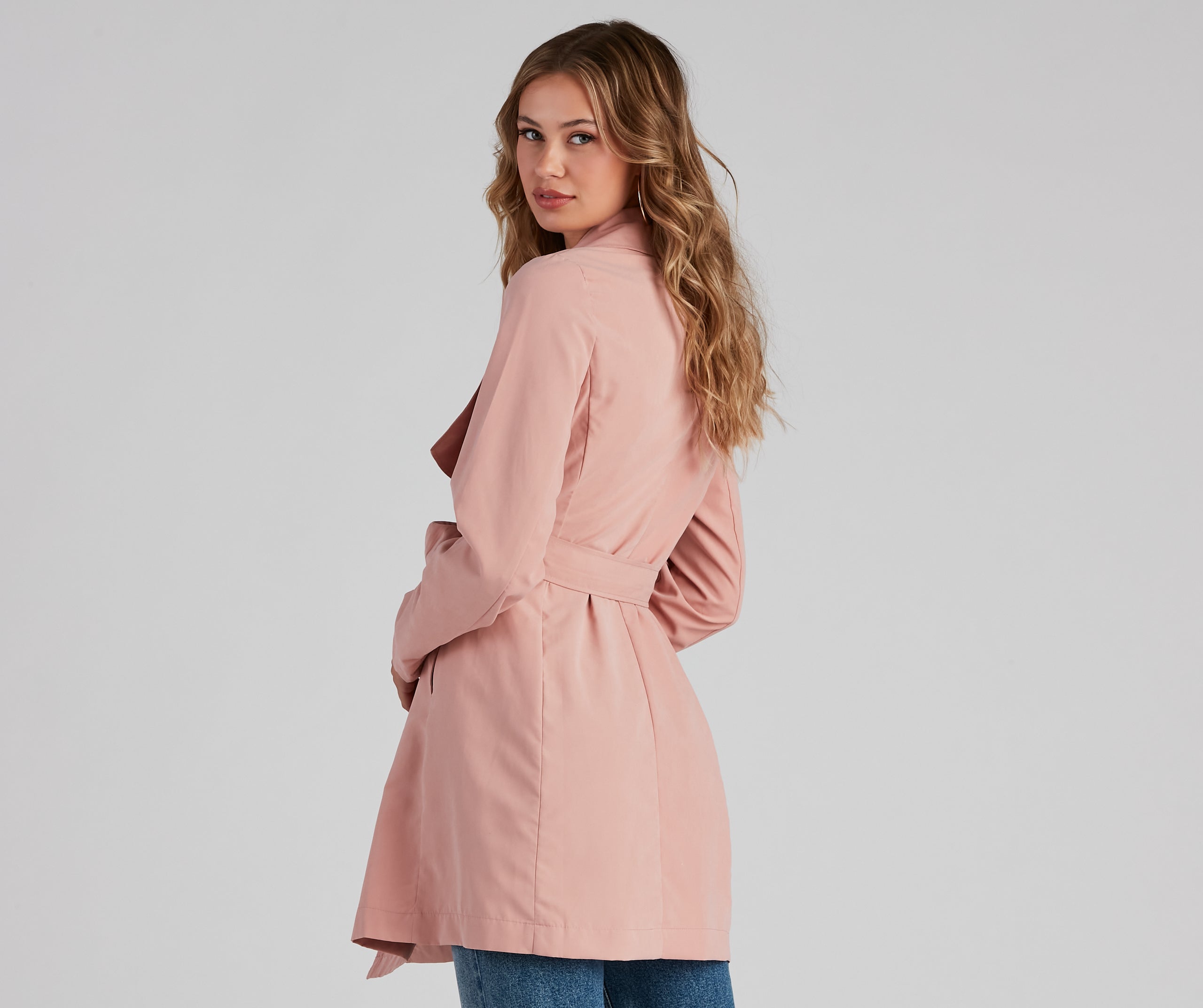 Handle It Draped Trench Coat