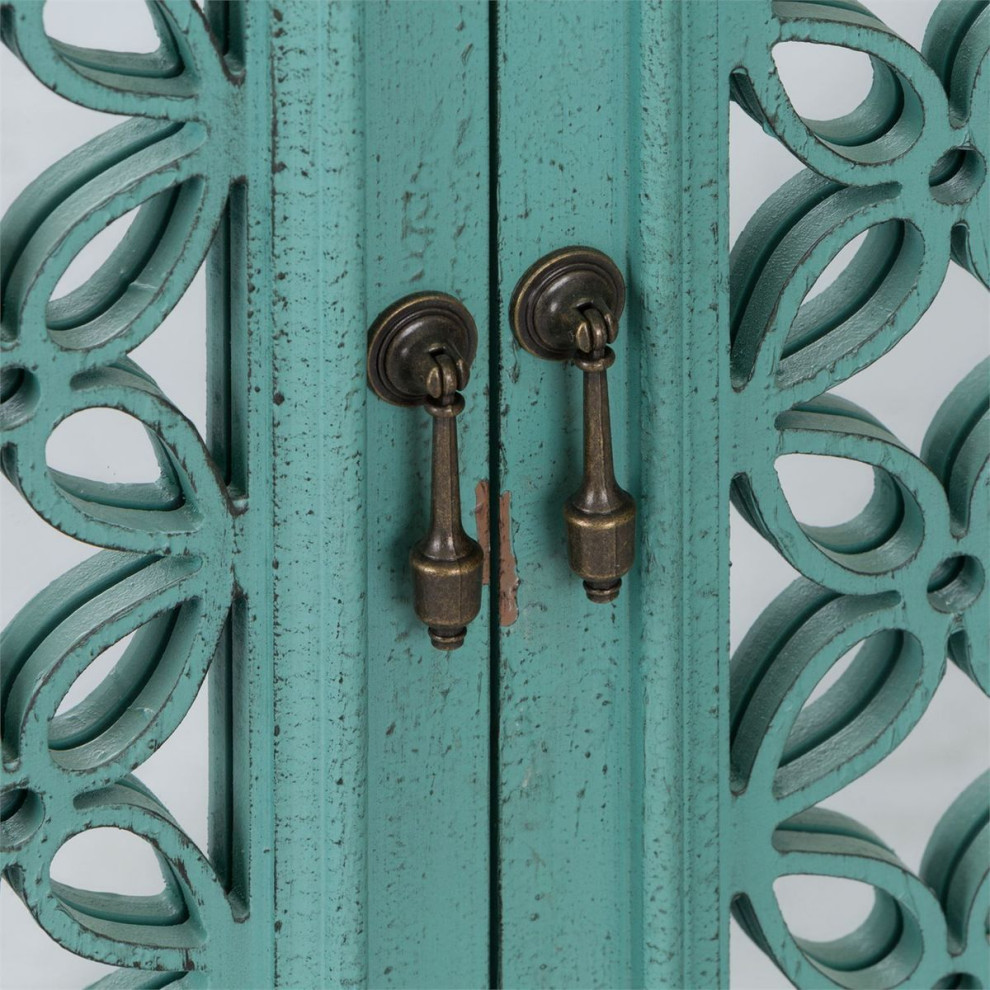 Liberty Furniture Kensington Four Door Accent Cabinet in Turquoise   Farmhouse   Accent Chests And Cabinets   by Unlimited Furniture Group  Houzz