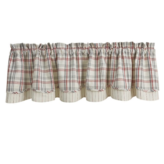 Park Designs Farm Yard Lined Layered Valance 72 x27 x27 l White