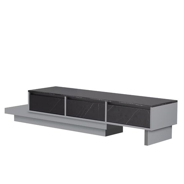 Extendable TV Stand Media Console with 3-Drawer - 65 inches in width