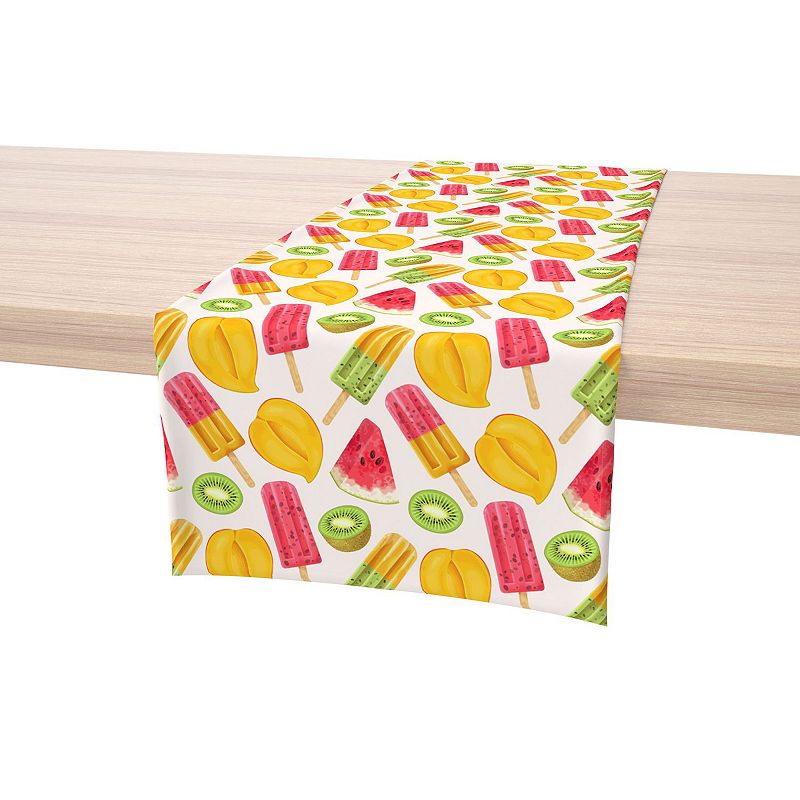 Table Runner， 100% Cotton， 16x72， Summer Fruit Pops