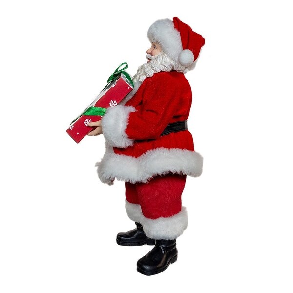 Kurt Adler 10.5Inch Fabriché Santa With Box of Donuts