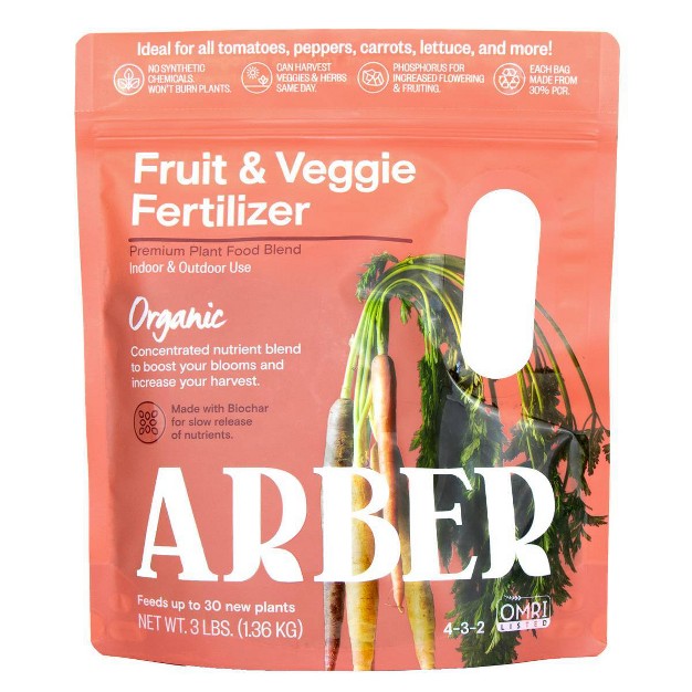 Arber Organic Tomato Vegetable And Herb Fertilizer With Moisture Control 3lb