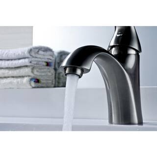 ANZZI Clavier Series Single Hole Single-Handle Mid-Arc Bathroom Faucet in Brushed Nickel L-AZ011BN