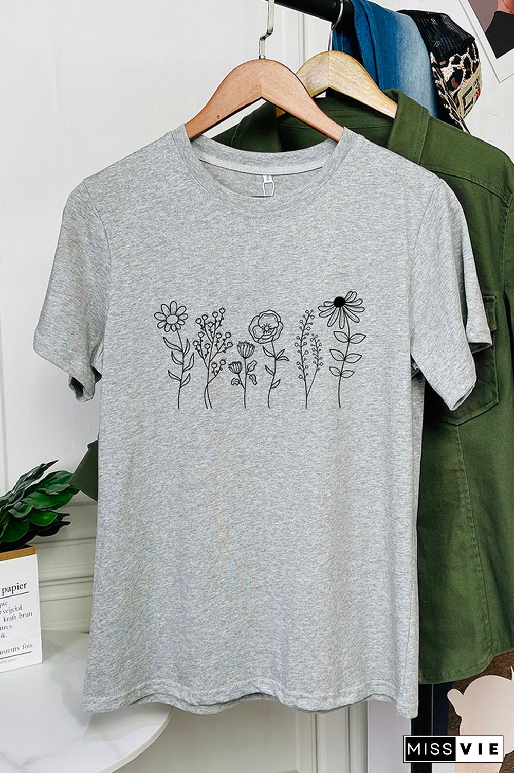 Wildflowers Graphic T-Shirt Wholesale