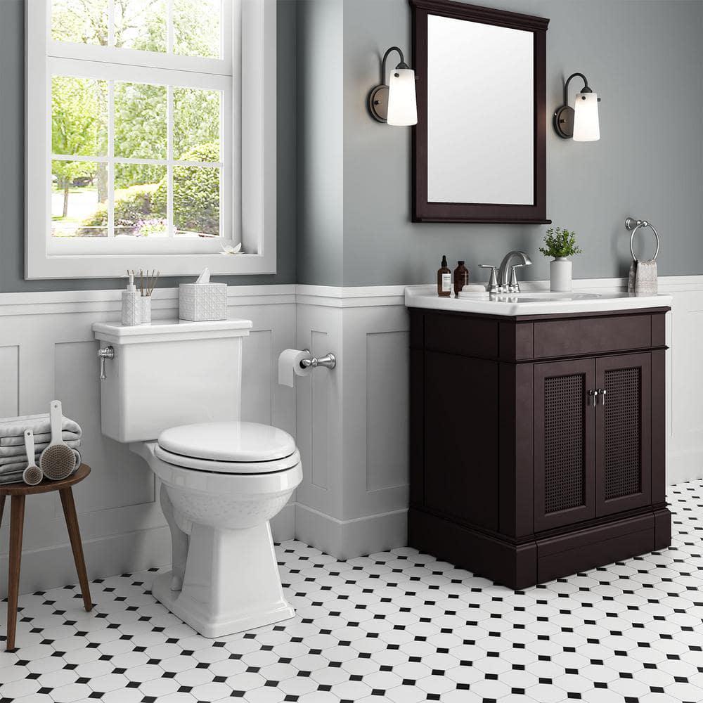 American Standard Lexington Tall Height 2Piece 128 GPF Single Flush Elongated Toilet with Slow Close Seat in White