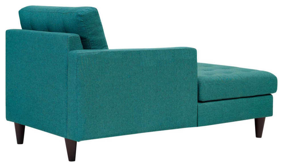 Melanie Teal Left  Arm Upholstered Fabric Chaise   Midcentury   Indoor Chaise Lounge Chairs   by V.S.D Furniture  Houzz