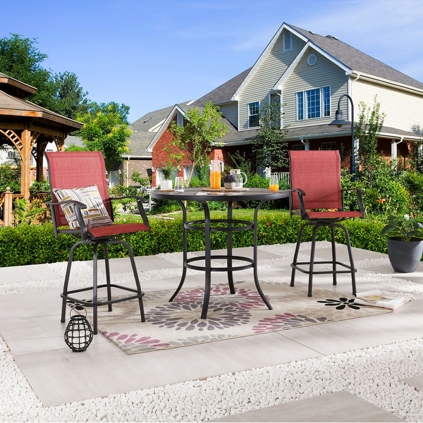 Patio Festival 3Piece Outdoor Bar Height Bistro Dining Set