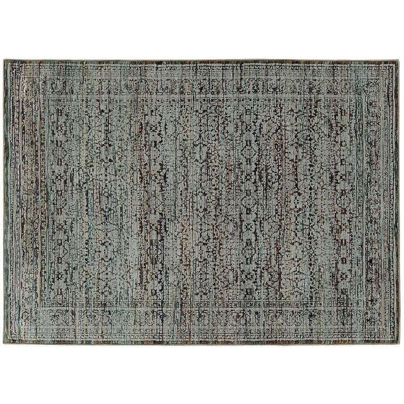 StyleHaven Alexander Antiqued Traditional Framed Floral Rug