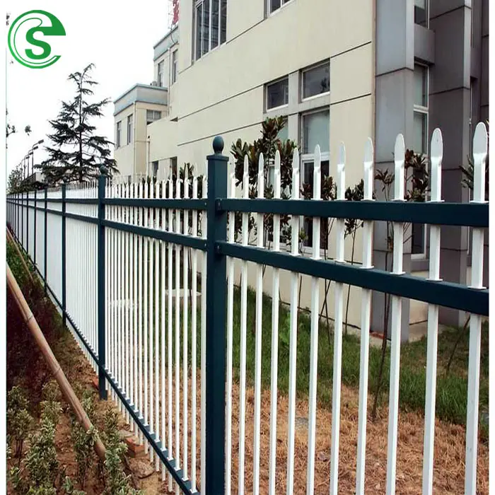 Ornamental Villa Garden Pool Decorative Outdoor Fence Post Customized Tubular Steel Fence Post Wrought Iron Black fencing