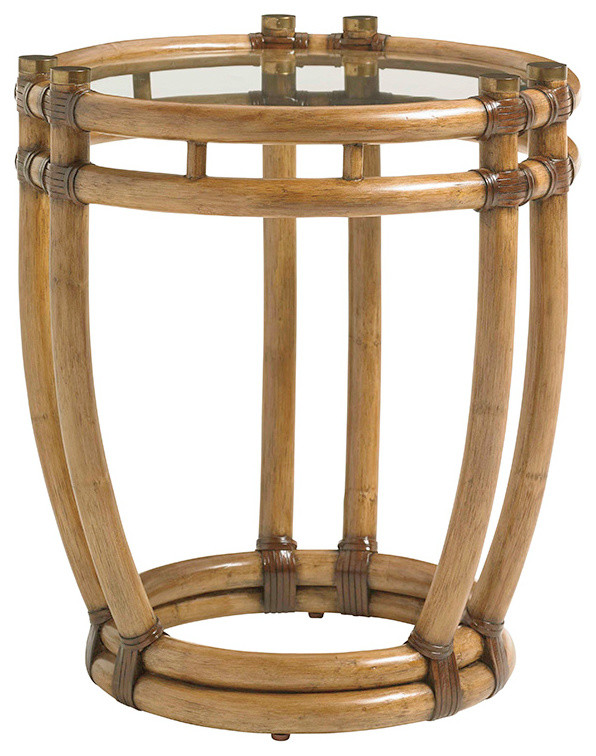 Tommy Bahama Twin Palms Turtle Beach End Table 01 0558 953   Tropical   Side Tables And End Tables   by Emma Mason  Houzz