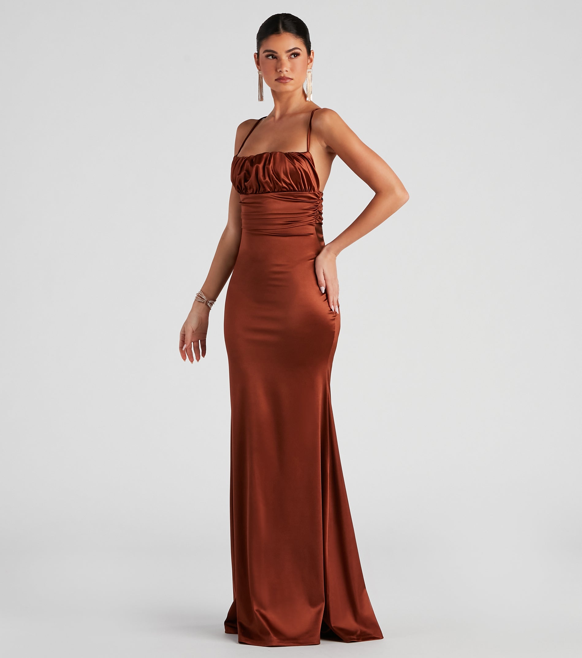 Eva Formal Satin Mermaid Dress