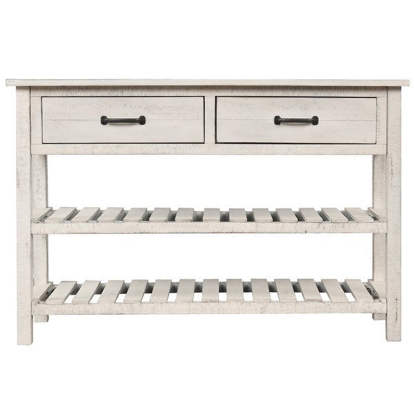 Console Table for Entryway with Drawers and Shelf