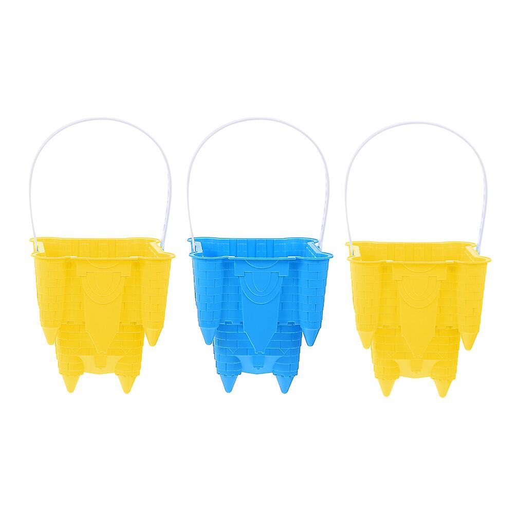 3pcs Children Sand Molds Toys Plastic Sand Toys Funny Sand Storage Buckets Sand Molds