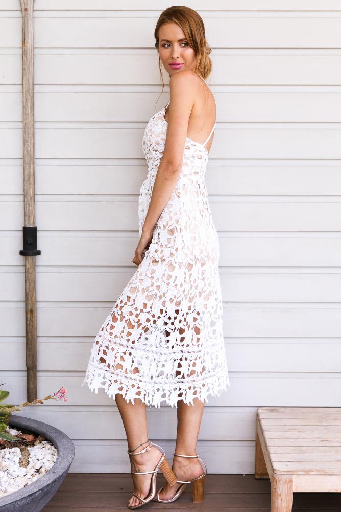 Lacey Baby Maxi Dress White