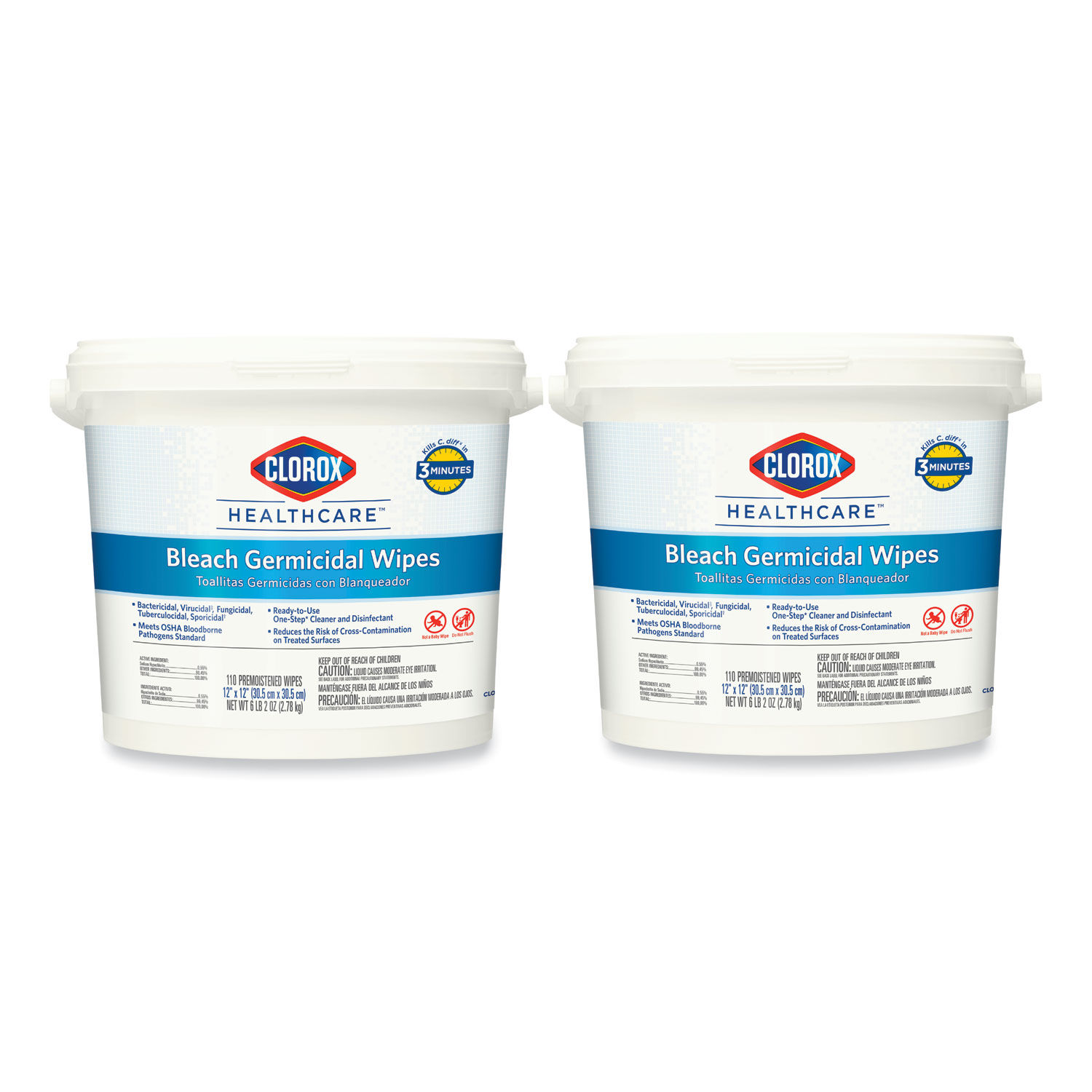 Bleach Germicidal Wipes by Cloroxandreg; Healthcareandreg; CLO30358CT