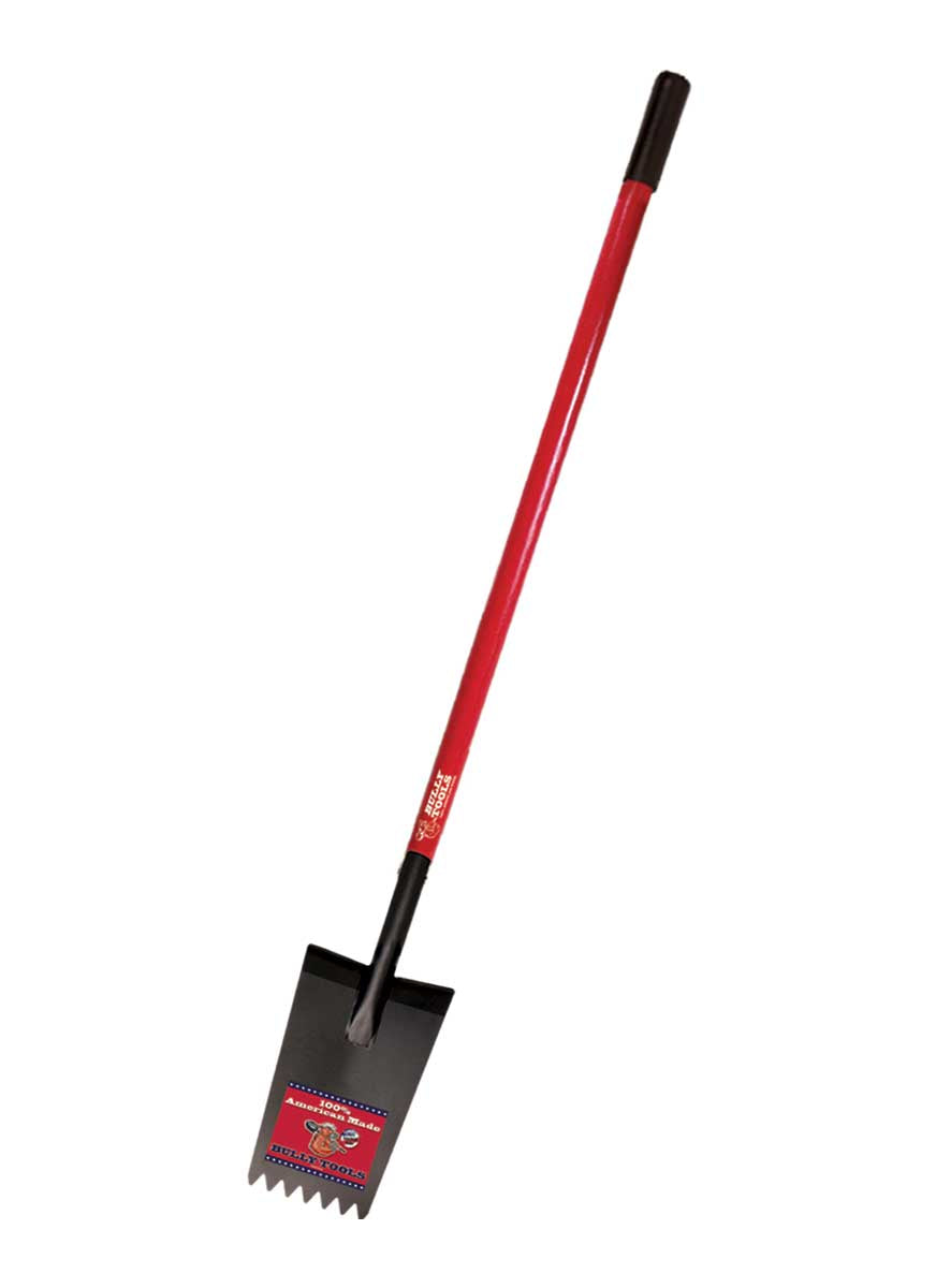 Bully Tools 91116 14-Gauge Notched Head Shingle Shovel with Fiberglass Handle